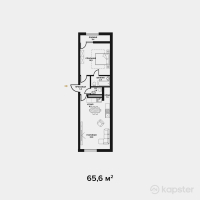 ЖК Табысты — 2-ком 65,6 м² (от 23 616 000 тг)