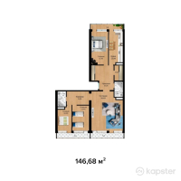 ЖК Жаксылык — 4-ком 146,7 м² (от 23 468 900 тг)