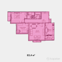 ЖК Nur-Sultan City — 3-ком 83,4 м² (от 26 437 800 тг)