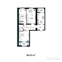 ЖК Asylym Prime — 3-ком 94,4 м² (от 48 904 400 тг)