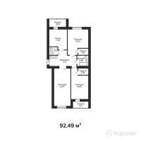 ЖК Baiterek — 3-ком 92,5 м² (от 28 671 900 тг)