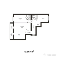 ЖК Baiterek — 3-ком 102,7 м² (от 31 827 700 тг)