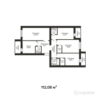 ЖК Baiterek — 4-ком 112,1 м² (от 34 744 800 тг)