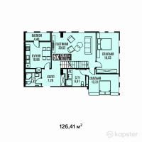 ЖК Golden Residence — 5-ком 126,4 м² (от 82 166 500 тг)