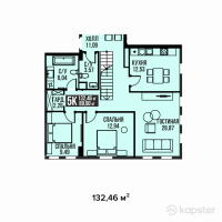 ЖК Golden Residence — 5-ком 132,5 м² (от 86 099 000 тг)
