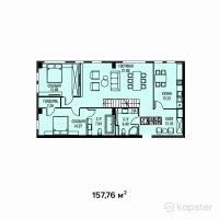 ЖК Golden Residence — 5-ком 157,8 м² (от 102 544 000 тг)