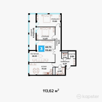 ЖК Kerim — 3-ком 113,6 м² (от 34 086 000 тг)