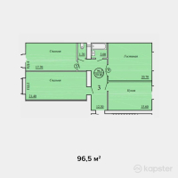 ЖК на ул. Оракбаева, 1а — 3-ком 96,5 м² (от 27 020 000 тг)