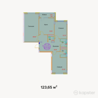 ЖК Shugyla — 3-ком 123,7 м² (от 54 406 000 тг)