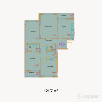 ЖК Shugyla — 4-ком 121,7 м² (от 53 548 000 тг)