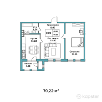 ЖК Sky Hills — 2-ком 70,2 м² (null)