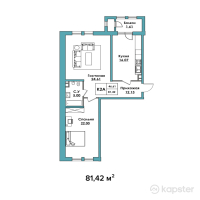 ЖК Sky Hills — 3-ком 81,4 м² (null)
