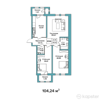ЖК Sky Hills — 3-ком 104,2 м² (null)