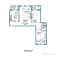 ЖК Sky Hills — 3-ком 117,2 м² (null)