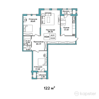 ЖК Sky Hills — 3-ком 122 м² (null)