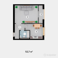ЖК Asiya — 1-ком 52,7 м² (от 10 540 000 тг)