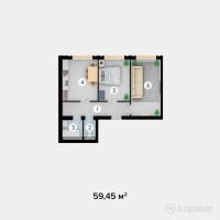 ЖК Asiya — 2-ком 59,2 м² (от 11 830 000 тг)