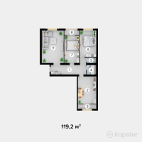 ЖК Asiya — 3-ком 119,2 м² (от 23 840 000 тг)