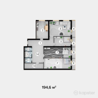 ЖК Asiya — 4-ком 194,6 м² (от 38 920 000 тг)