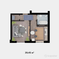 ЖК Nurbergen — 1-ком 39,5 м² (от 11 046 000 тг)