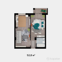 ЖК Nurbergen — 2-ком 52,8 м² (от 14 784 000 тг)