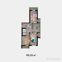 ЖК Nurbergen — 3-ком 116,4 м² (от 32 578 000 тг)