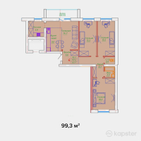 ЖК Washington — 4-ком 99,3 м² (от 54 615 000 тг)