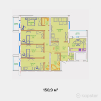 ЖК Washington — 5-ком 150,9 м² (от 82 995 000 тг)