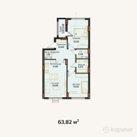 ЖК Амирель — 3-ком 63,8 м² (от 20 422 400 тг)