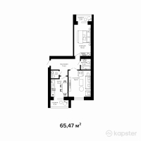ЖК Династия — 2-ком 65,5 м² (от 22 259 800 тг)