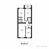 ЖК Azimut — 3-ком 91,4 м² (от 32 004 000 тг)