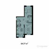 ЖК Яссауи — 2-ком 64,8 м² (от 29 794 200 тг)