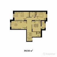 ЖК Яссауи — 3-ком 99,6 м² (от 45 797 600 тг)