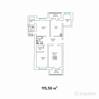 ЖК AQ TILEK — 3-ком 115,6 м² (от 42 757 200 тг)