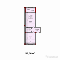 ЖК Eleven — 2-ком 52,6 м² (от 18 921 700 тг)