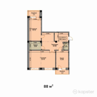 ЖК Dostyk — 2-ком 88 м² (от 31 680 000 тг)