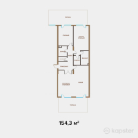 ЖК Exclusive Юбилейный — 3-ком 154,3 м² (от 277 740 000 тг)