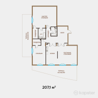 ЖК Exclusive Юбилейный — 3-ком 207,1 м² (от 372 780 000 тг)