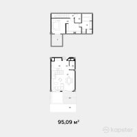 ЖК Nef Uptown — 2-ком 95,1 м² (от 123 617 000 тг)