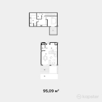 ЖК Nef Uptown — 2-ком 95,1 м² (от 123 617 000 тг)