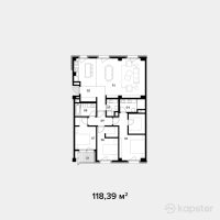 ЖК Nef Uptown — 4-ком 118.4 м² (от 106,551,000 тг)