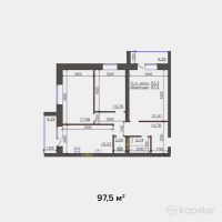 ЖК Alima — 3-ком 97,5 м² (от 27 300 000 тг)