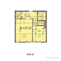 ЖК Krilova — 1-ком 41,5 м² (от 17 015 000 тг)