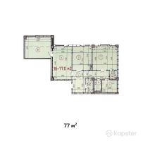 ЖК Krilova — 3-ком 77 м² (от 31 570 000 тг)