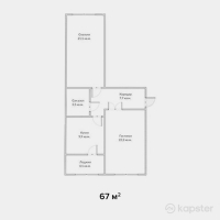ЖК Комфорт — 2-ком 67 м² (от 23 450 100 тг)