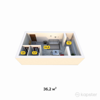 ЖК Алаш — 1-ком 36,2 м² (от 9 412 000 тг)