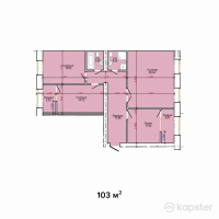 ЖК на Абая — 3-ком 103 м² (от 45 320 000 тг)