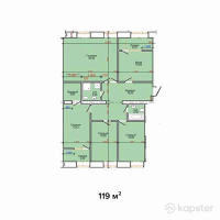 ЖК на Абая — 5-ком 119 м² (от 52 360 000 тг)
