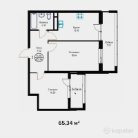 ЖК River Park — 2-ком 65,3 м² (от 24 829 200 тг)