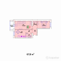 ЖК Lisbon — 2-ком 67,8 м² (от 27 120 000 тг)
